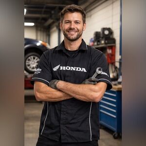 Honda racing pit crew shirt black small EUC